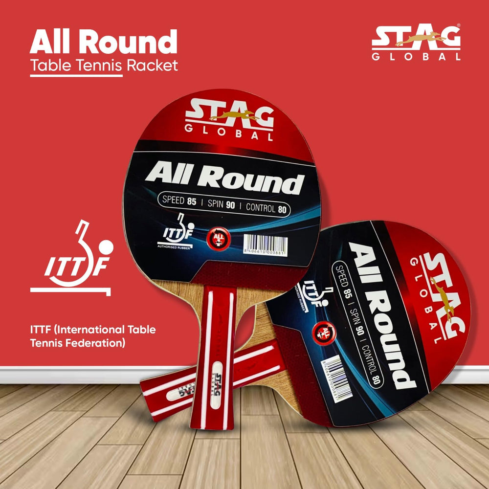 STAG ITTF Approved Rubber All Round Advanced Table Tennis Racquet