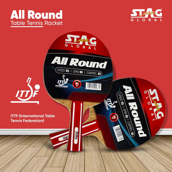STAG ITTF Approved Rubber All Round Advanced Table Tennis Racquet
