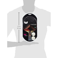 Butterfly Stayer 3000 Table Tennis Set with 1 Racket & 2 Balls – All-Round TT Bat with Yuki Rubber for Beginners & Recreational Play - Best Price online Prokicksports.com