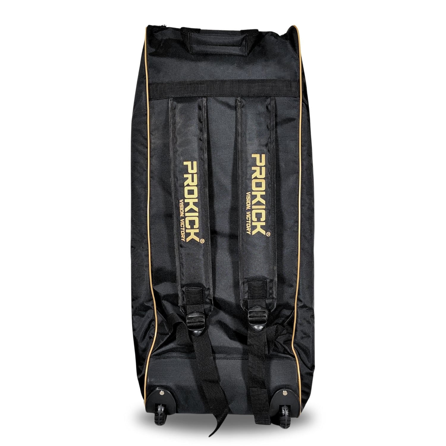 Prokick Stealth 1.0 Wheelie Cricket Kitbag, Black/Gold - Best Price online Prokicksports.com