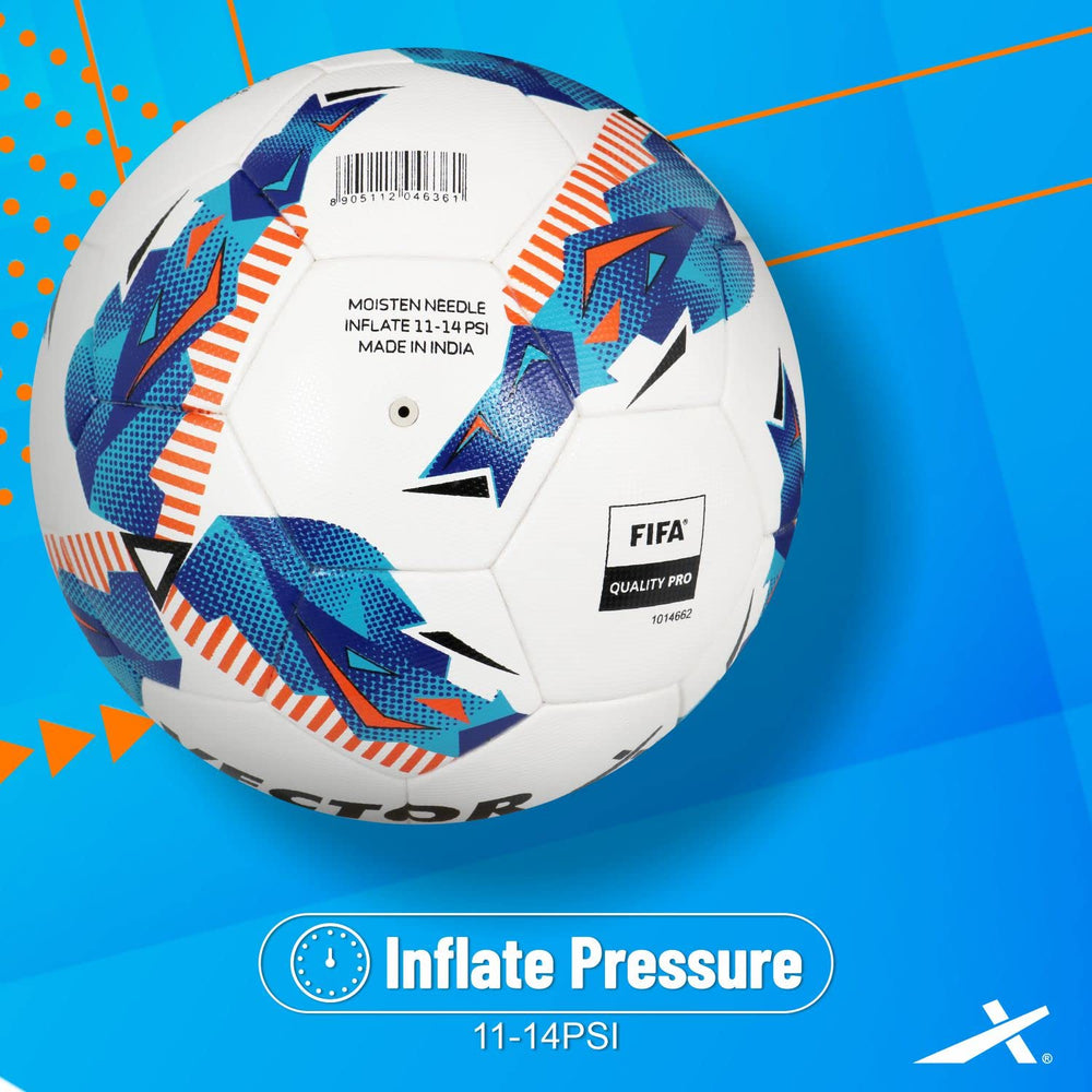 Vector X Stealth Pro FIFA Quality Thermo Bonded Football Size 5 PU Grain Surface for Indoor Outdoor Training and Match Use for Adults 15+ Years - Best Price online Prokicksports.com
