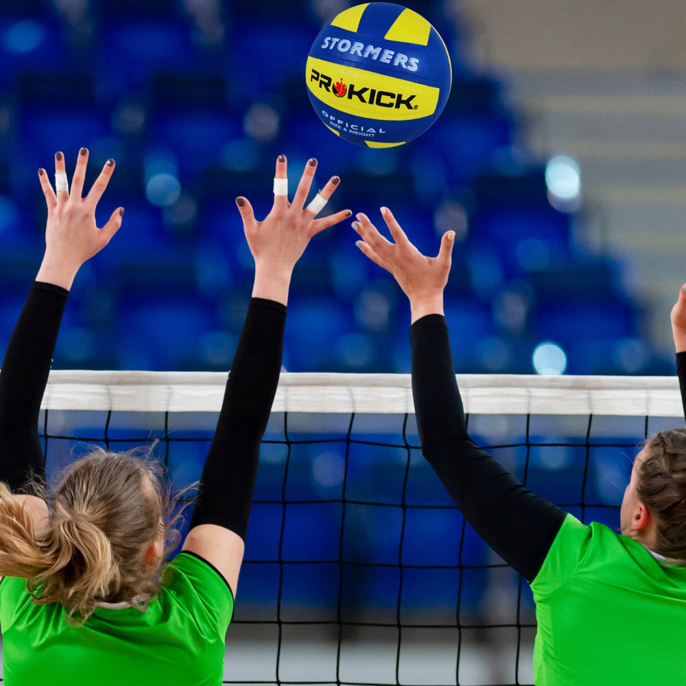 Prokick Stormers PU Pasted 18 Panels Volleyball, Blue/Yellow (Size 4) - Best Price online Prokicksports.com