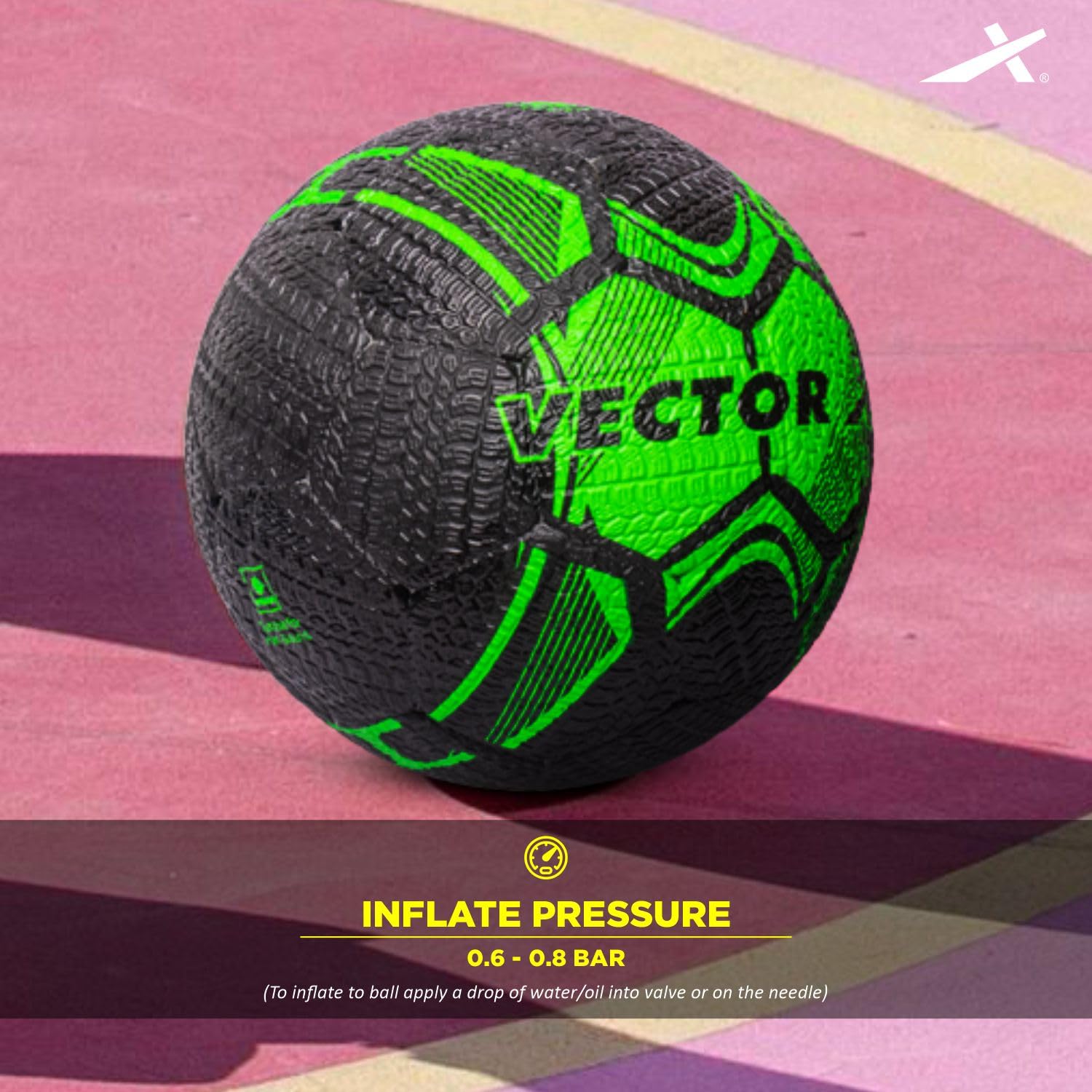 Vector X Street Soccer Football | Size 5 | Rubber Moulded Design, Durable Grip, All-Surface Play for Street, Hard Ground & Outdoor Training - Best Price online Prokicksports.com