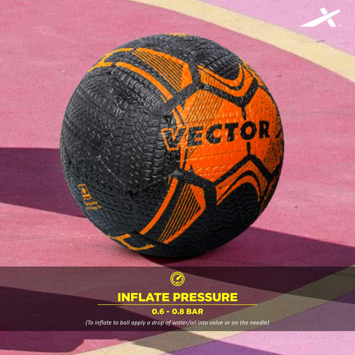 Vector X Street Soccer Football | Size 5 | Rubber Moulded Design, Durable Grip, All-Surface Play for Street, Hard Ground & Outdoor Training - Best Price online Prokicksports.com