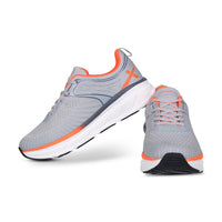 Vector X Stride Jogging Shoe, Grey/Orange | Lightweight Sports Shoes for Men | Comfortable Trainers for Running, Walking & Gym - Best Price online Prokicksports.com