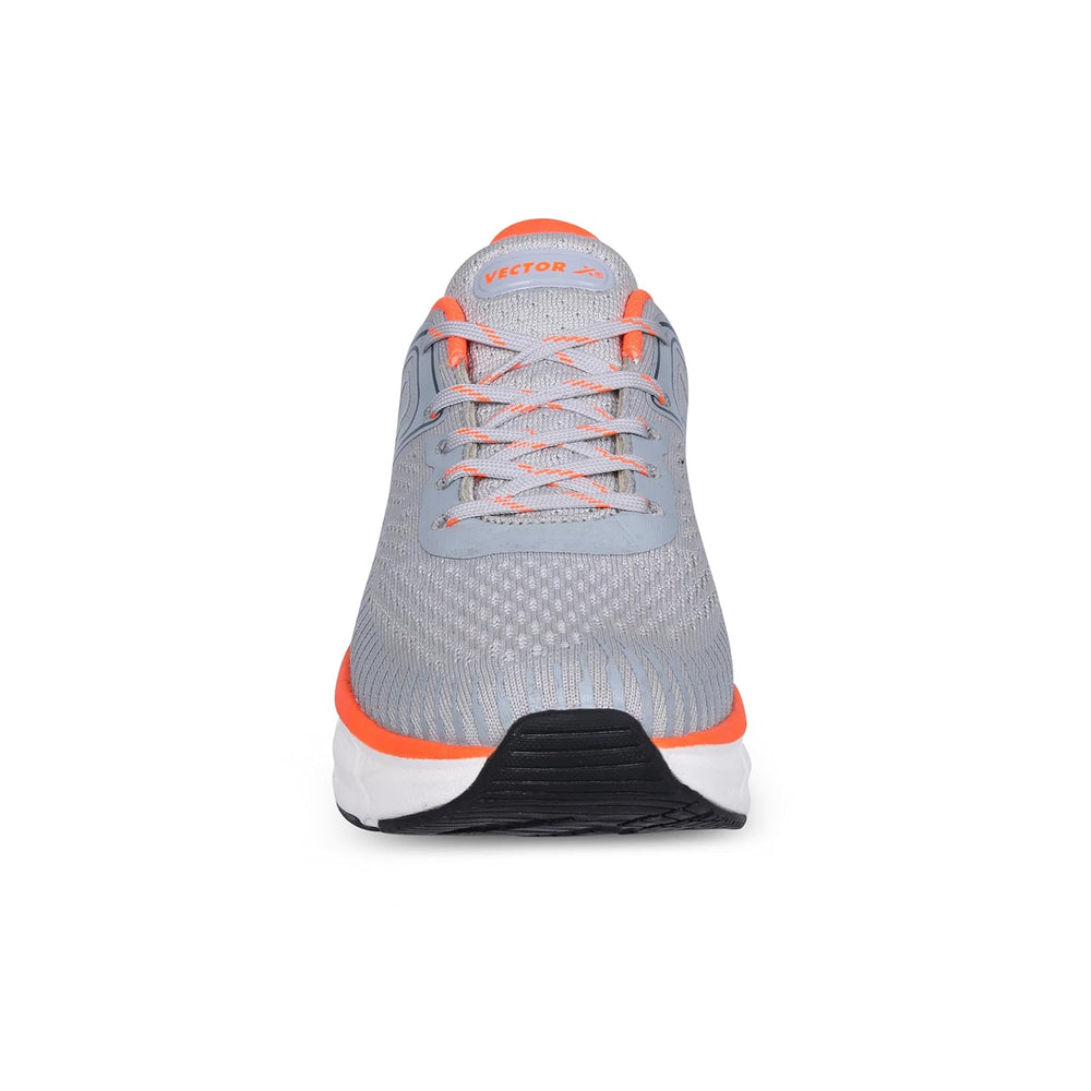 Vector X Stride Jogging Shoe, Grey/Orange | Lightweight Sports Shoes for Men | Comfortable Trainers for Running, Walking & Gym - Best Price online Prokicksports.com