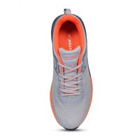Vector X Stride Jogging Shoe, Grey/Orange | Lightweight Sports Shoes for Men | Comfortable Trainers for Running, Walking & Gym - Best Price online Prokicksports.com