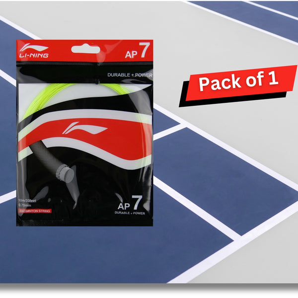 Li-Ning AP7 Badminton String Yellow – Durable All-Round Control & Power String for Intermediate Players with High Repulsion and Sharp Feel