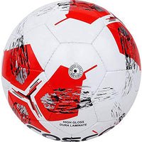Cosco Super Star Size 5 Football – White/Red Training Ball for School, Club, Ground Play with Durable Build & Consistent Air Retention - Best Price online Prokicksports.com