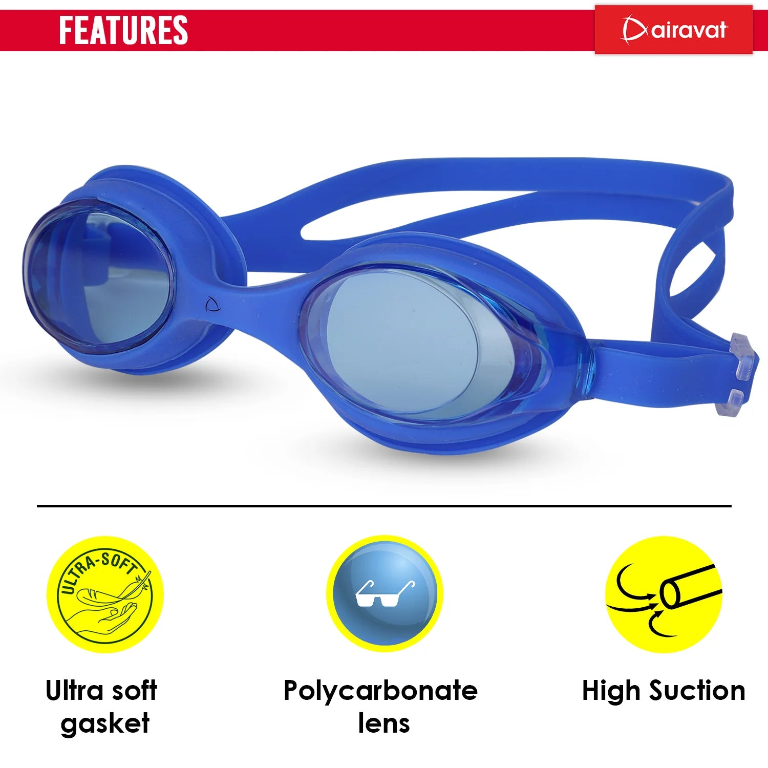 Airavat Swimster 1002 Swimming Goggle, Adult - Assorted Color - Best Price online Prokicksports.com