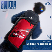 Hundred Switch Pack Cricket Kit Bag – Lightweight Cricket Duffle Bag with Bat Pocket, Shoe Compartment & Easy Access Design for Daily Practice - Best Price online Prokicksports.com