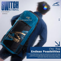 Hundred Switch Pack Cricket Kit Bag – Lightweight Cricket Duffle Bag with Bat Pocket, Shoe Compartment & Easy Access Design for Daily Practice