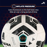 Vector X Synergy Thermo Fusion Football | Size 5 | Seamless PU Surface, Rubber Bladder, High Air Retention for Match & Training – All Weather Use - Best Price online Prokicksports.com