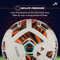Vector X Synergy Thermo Fusion Football | Size 5 | Seamless PU Surface, Rubber Bladder, High Air Retention for Match & Training – All Weather Use - Best Price online Prokicksports.com