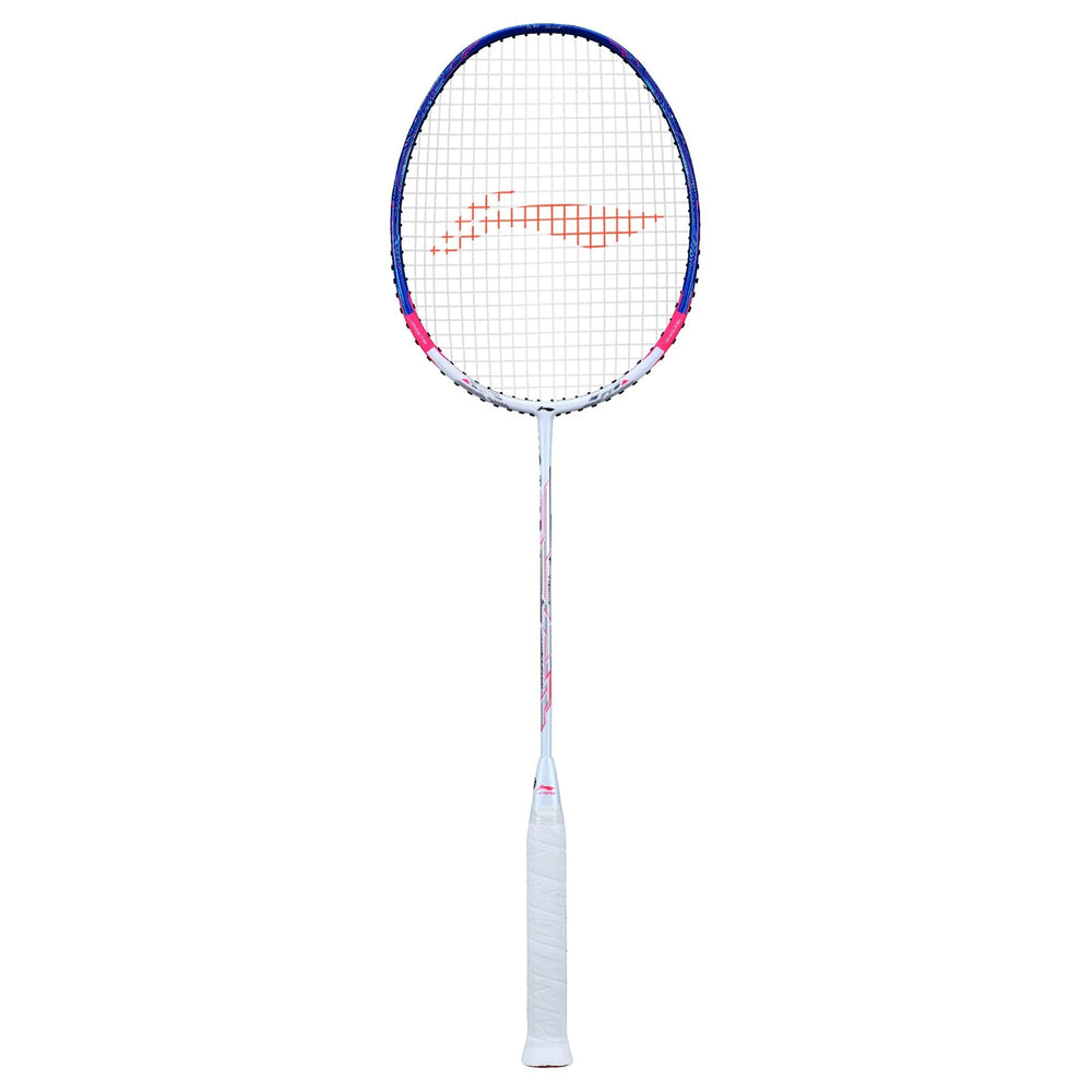 Li-Ning Tectonic 7I Full-Carbon Fiber Badminton Racket, Unstrung (White/Blue/Pink) - Best Price online Prokicksports.com