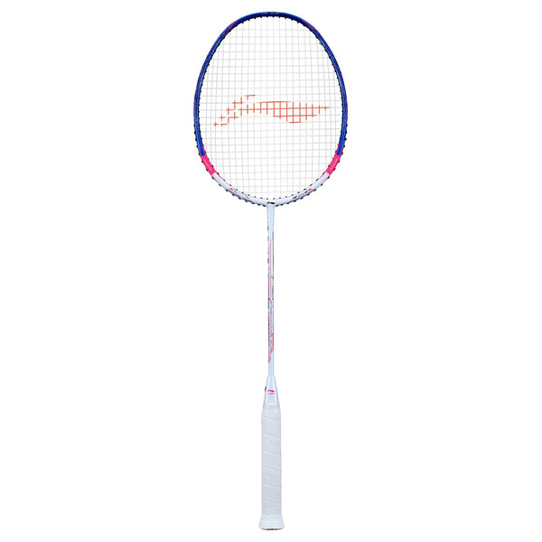 Li-Ning Tectonic 7I Full-Carbon Fiber Badminton Racket, Unstrung (White/Blue/Pink)