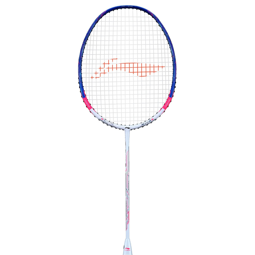 Li-Ning Tectonic 7I Full-Carbon Fiber Badminton Racket, Unstrung (White/Blue/Pink) - Best Price online Prokicksports.com
