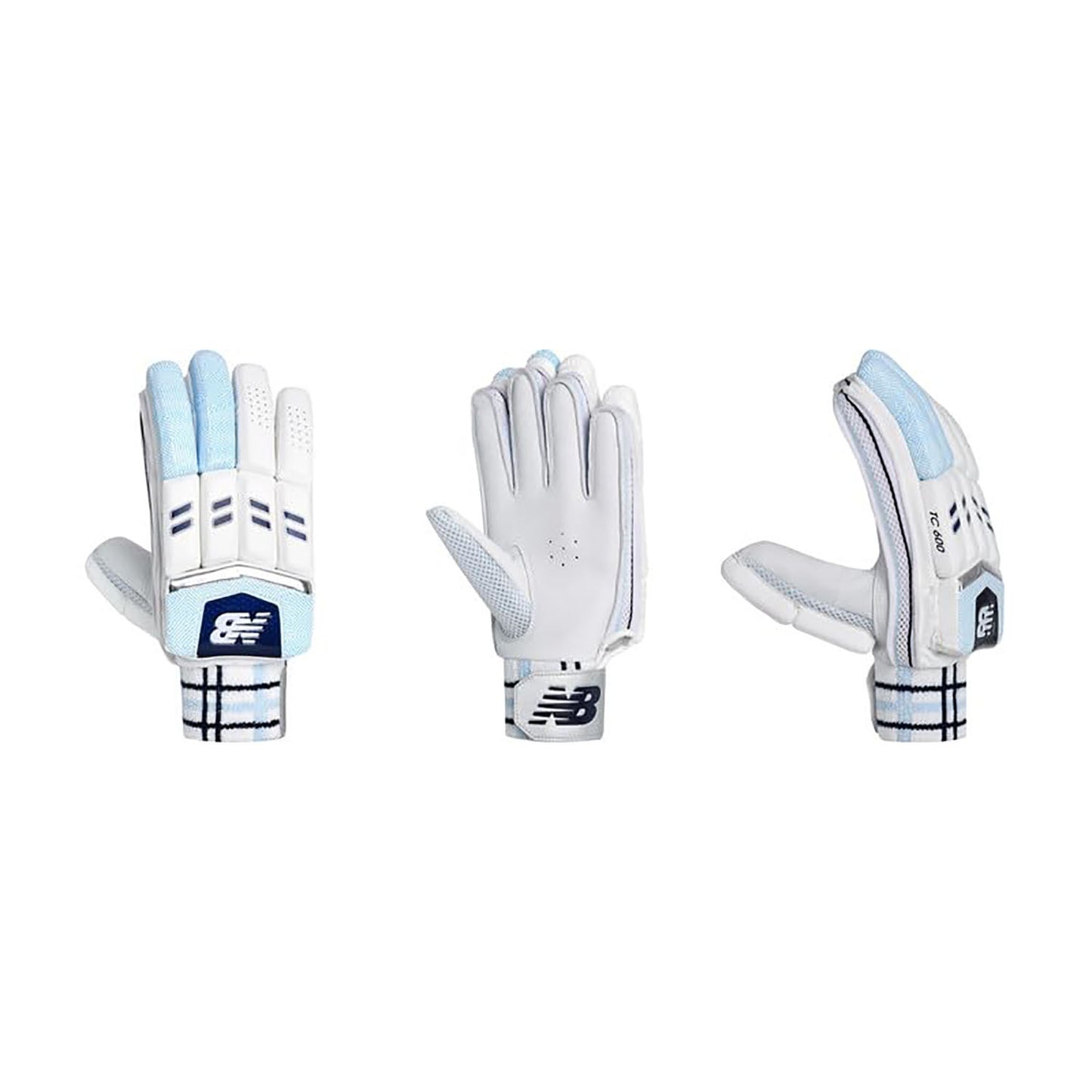 New Balance TC 6i RH Batting Gloves – White/Blue Lightweight Cricket Gloves for Right-Hand Players with Grip & Protection - Best Price online Prokicksports.com