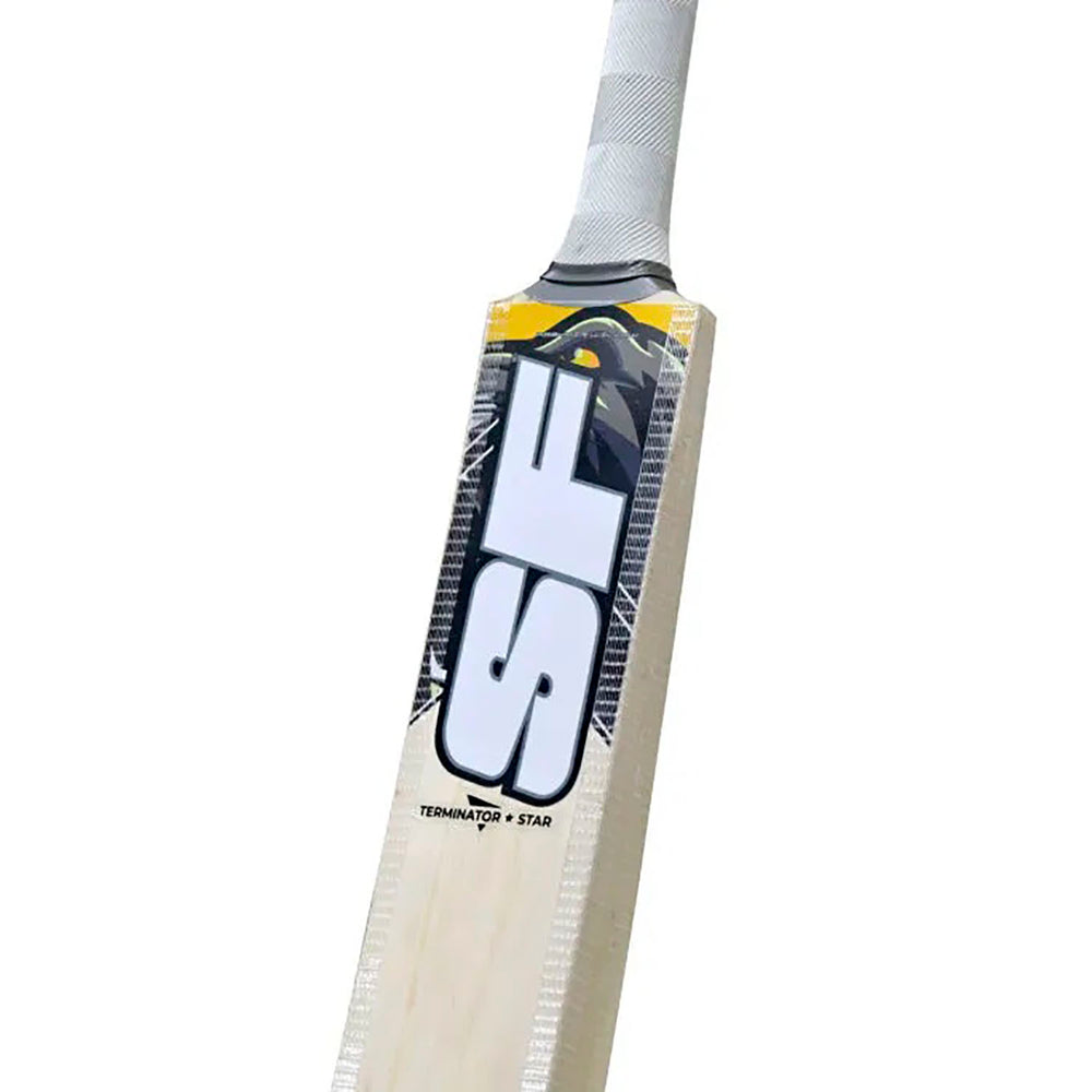SF Terminator 1 Star Kashmir Willow Cricket Bat – Durable Practice Bat with Thick Edges for Beginners & Club-Level Players - Best Price online Prokicksports.com
