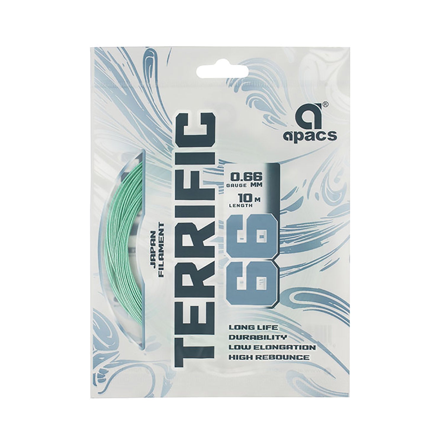Apacs Terrific 66 Badminton String Assorted Colors – High Repulsion Durable Performance String for Fast, Powerful, and Control-Oriented Players - Best Price online Prokicksports.com