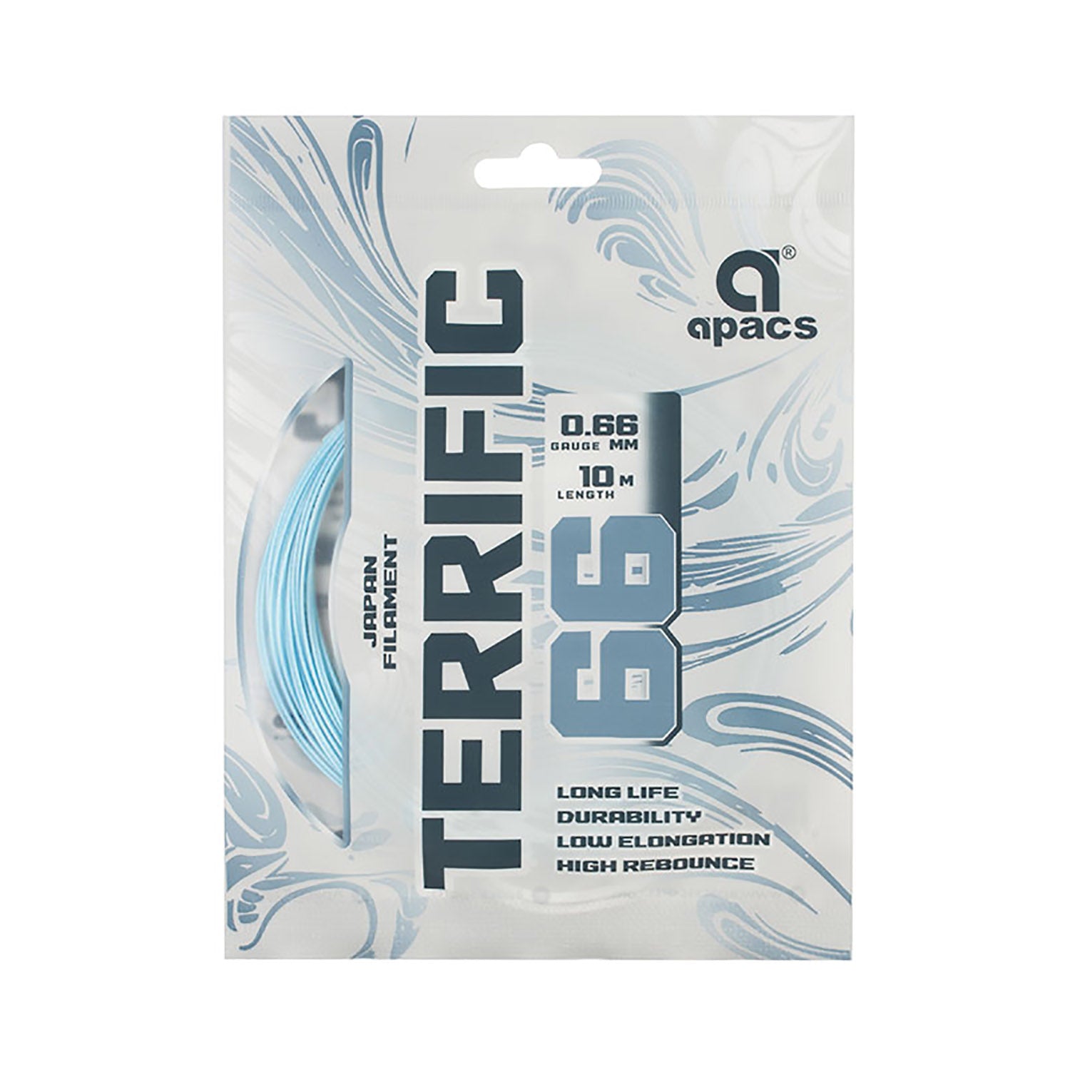 Apacs Terrific 66 Badminton String Assorted Colors – High Repulsion Durable Performance String for Fast, Powerful, and Control-Oriented Players - Best Price online Prokicksports.com