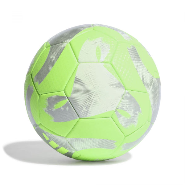 Adidas TIRO League Football Size 5 – Thermally Bonded Match Ball in Solar Green/Silver/White for Training, Tournaments & All-Weather Performance