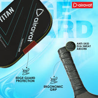 Airavat Titan Pickleball Paddle Set (Combo of 1 Pc Pickleball Paddle, 2 Pc Balls & 1 Premium Pickle Bag) - Best Price online Prokicksports.com