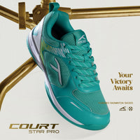 Hundred Court Star Pro Non-Marking Shoes | Multi-Sport Indoor Court Shoes | Lightweight Gum Rubber Sole | For Badminton, Squash, Table Tennis & Volleyball (Men/Women) - Best Price online Prokicksports.com