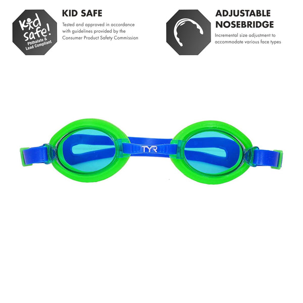 TYR Qualifire Kid's Swimming Goggles,Juniors
