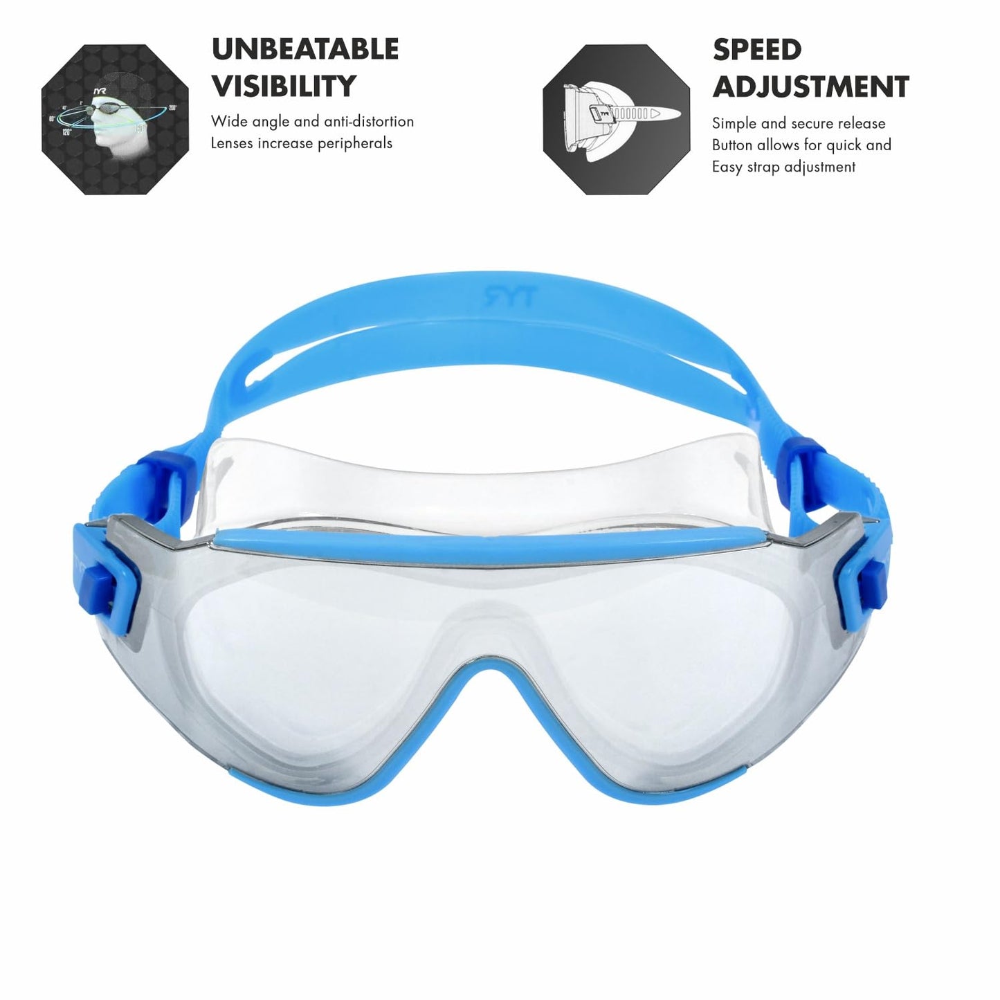 TYR Special Tidal Wave Mirrored Mask Swimming Goggles - Best Price online Prokicksports.com