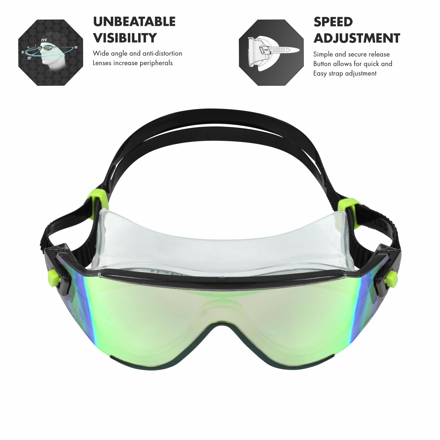 TYR Special Tidal Wave Mirrored Mask Swimming Goggles - Best Price online Prokicksports.com