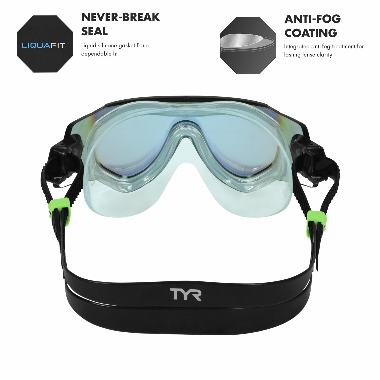 TYR Special Tidal Wave Mirrored Mask Swimming Goggles - Best Price online Prokicksports.com