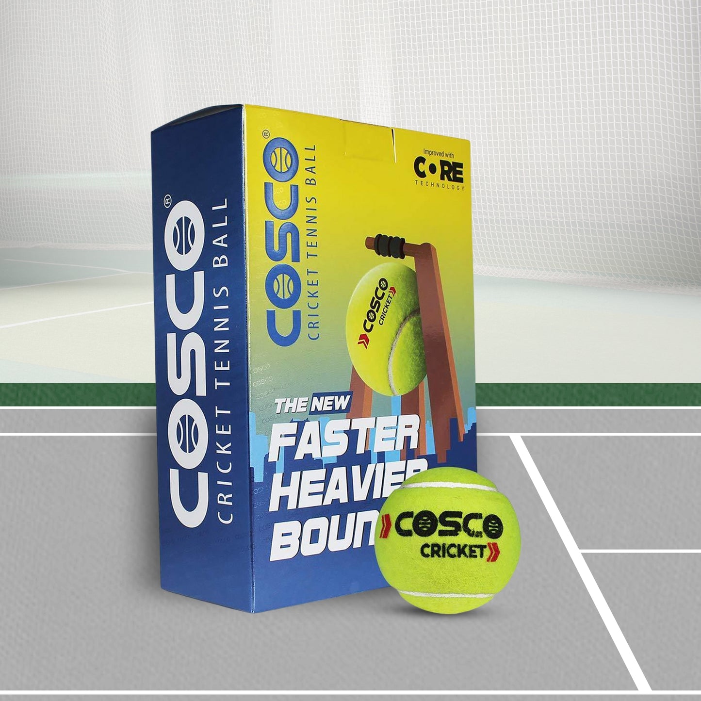 Cosco Light Cricket Tennis Ball, Pack of 6