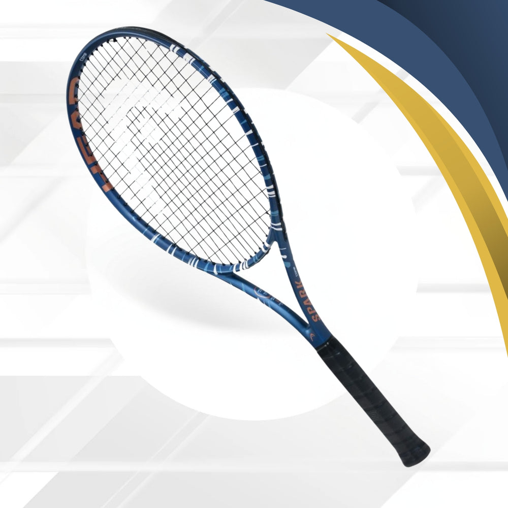 Head MX Spark Comp Petrol Strung Tennis Racquet (Grip 3 - 4 3/8), Navy | Lightweight 270g Racquet for Intermediate Players