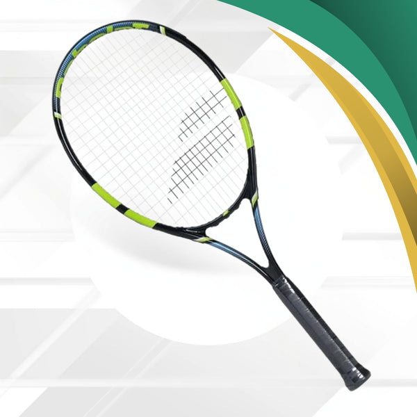 Babolat Voltage Strung Tennis Racquet - Black/Blue/Yellow | Grip 3 (4 3/8) | 270g | 16x19 String Pattern