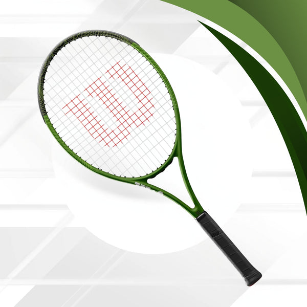 Wilson WR125210U Blade Feel Comp Junior Strung Tennis Racquet, Green – 26 inch, 100 sq.in Head, 250g, 16x19, Fused Composite | For Ages 9–12