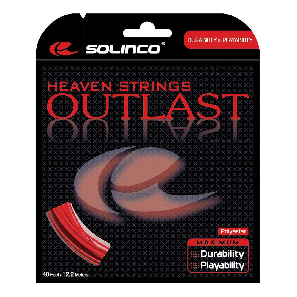 Solinco Outlast 16L Guage (1.25MM) Tennis String,Red