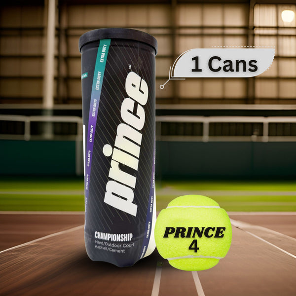 Prince Championship All Surface Tennis Balls | Durable & Consistent Bounce | 1 Can (3 Balls)
