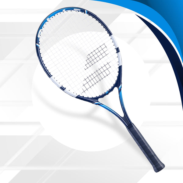 Babolat 121236 Eagle Strung Tennis Racquet, 4 3/8 - White/Blue/Black