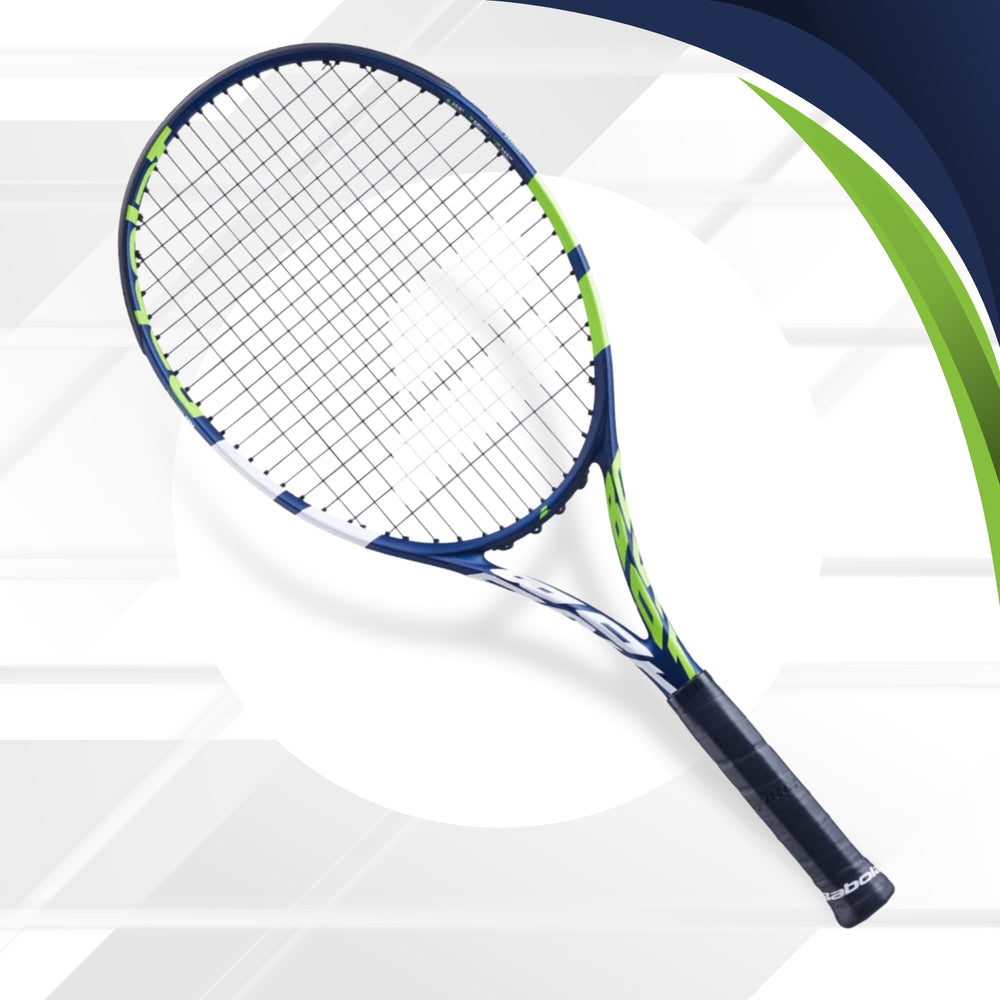 Babolat Boost Drive Strung Tennis Racquet, Blue/Green/White
