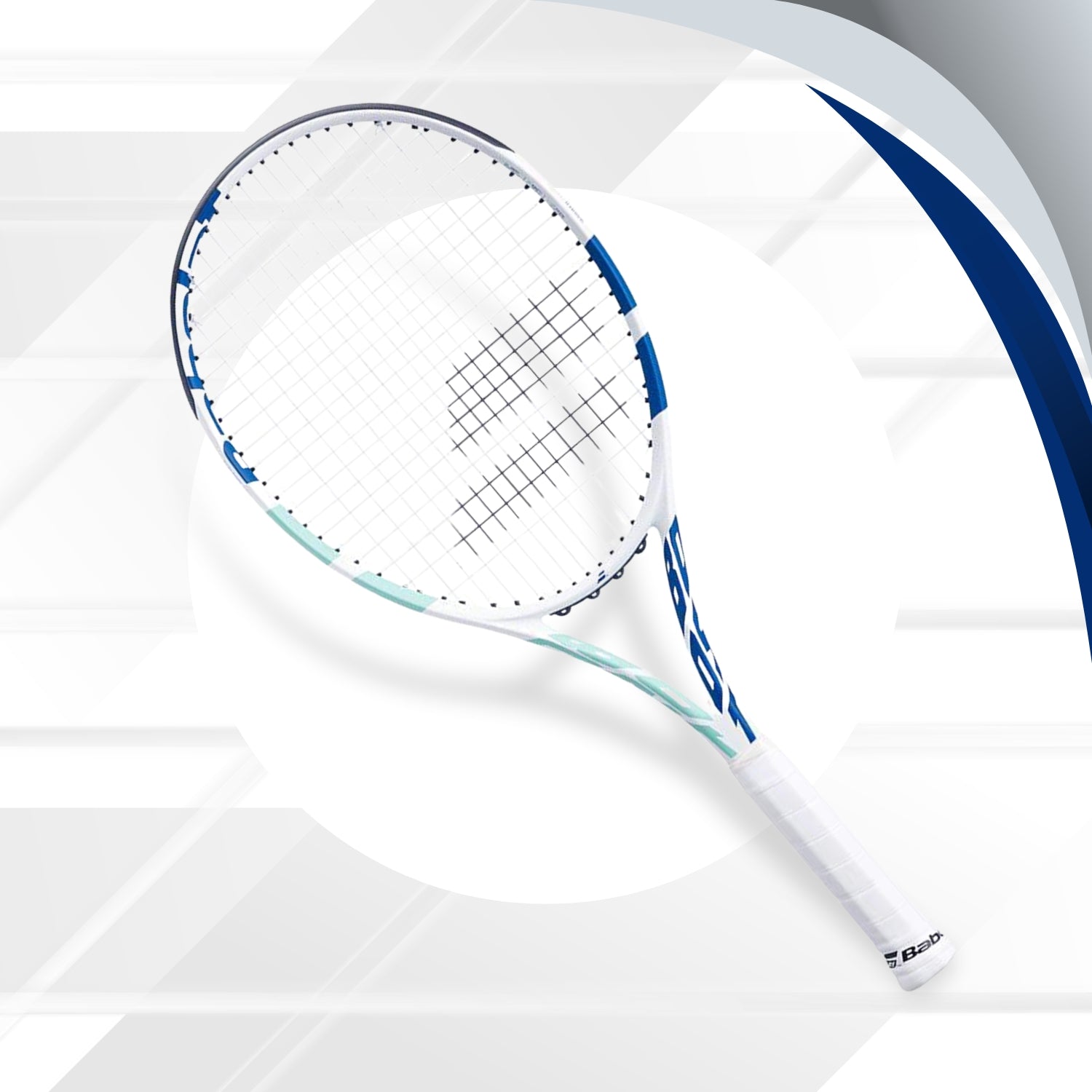 Babolat 121224 BOOST DRIVE STRUNG Tennis Racquet 4 3/8, White/Blue/Green - Best Price online Prokicksports.com