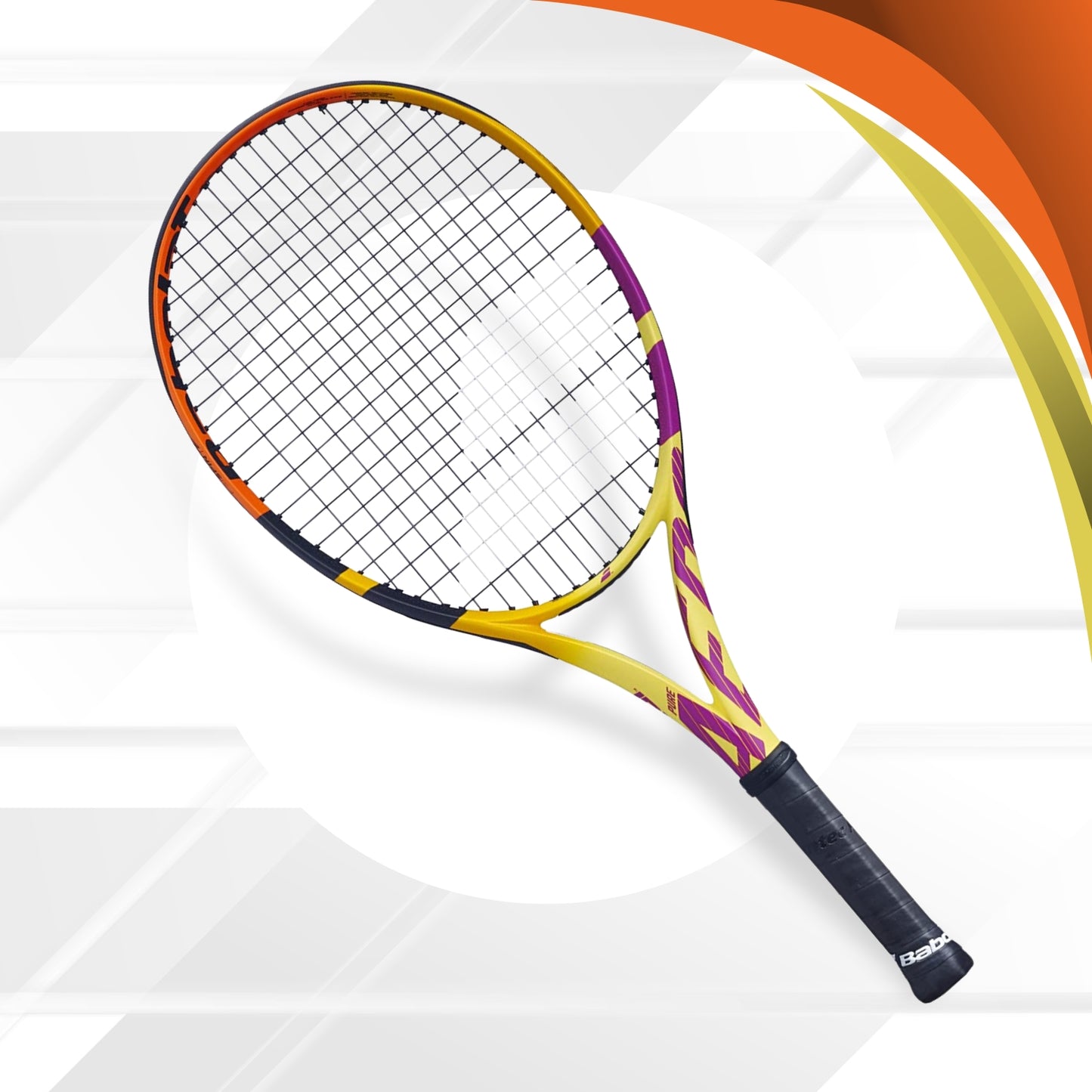 Babolat 140425 Pure Aero Rafa Junior 26 S Cover Strung Tennis Racquet, Yellow/Orange/Purple - Best Price online Prokicksports.com