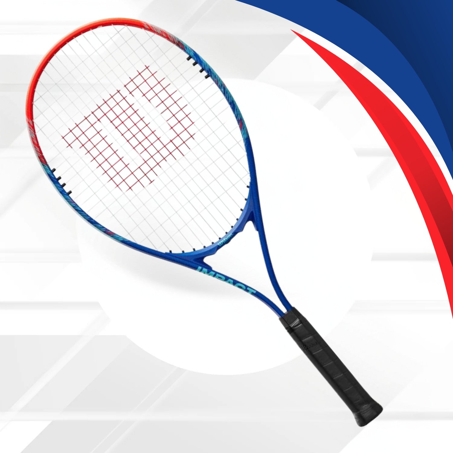 Wilson WR147510U3 Impact Strung Tennis Racquet – Lightweight 277g, 16x19 String Pattern, L3 Grip (4 3/8), AirLite Alloy, CX Bridge Technology