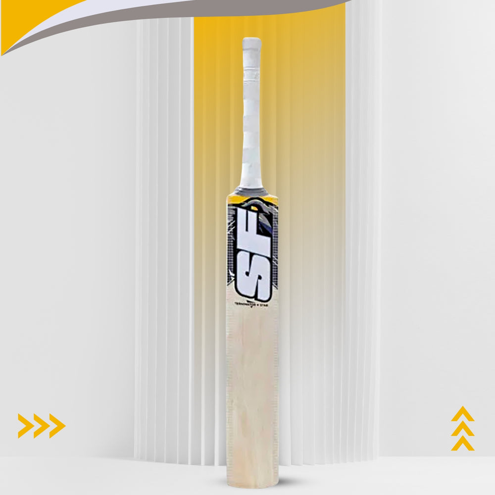 SF Terminator 1 Star Kashmir Willow Cricket Bat – Durable Practice Bat with Thick Edges for Beginners & Club-Level Players