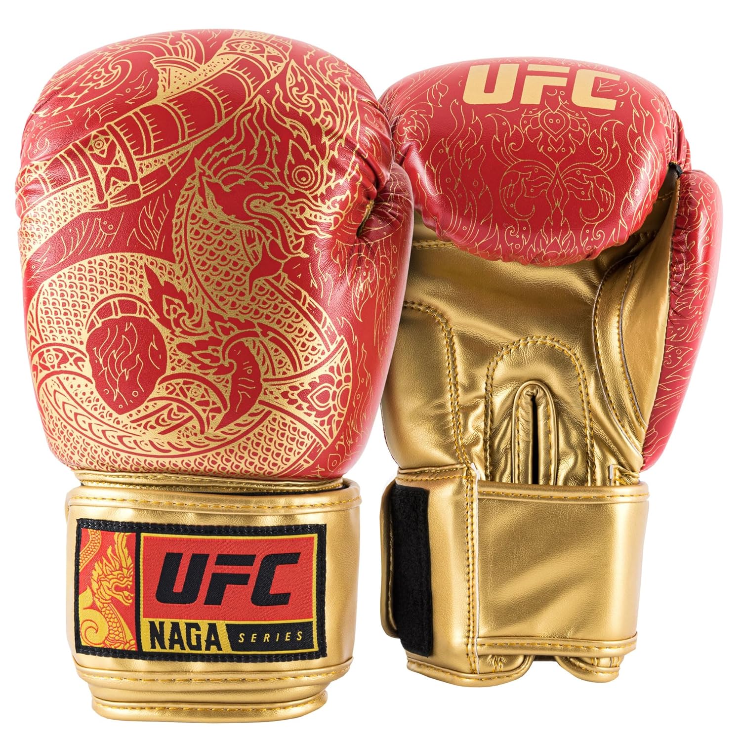 UFC Thai Naga Training Gloves – Muay Thai MMA Gloves with Wrist Support  Shock-Absorbing Padding