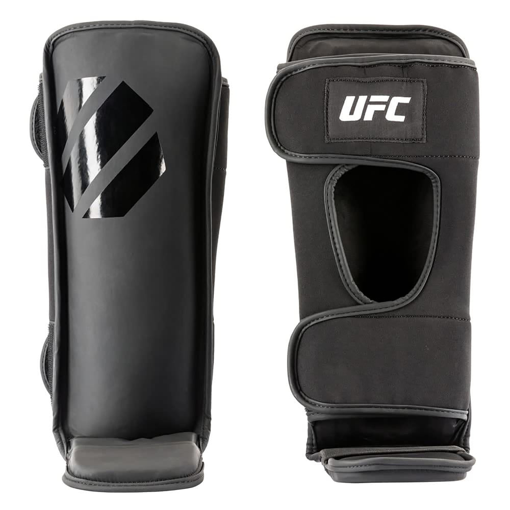 UFC Tonal Training Shin Guards Black | Lightweight MMA Muay Thai Protective Gear for Sparring & Training