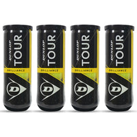 Dunlop Tour Brilliance Tennis Balls Dozen (4 Cans) - Best Price online Prokicksports.com