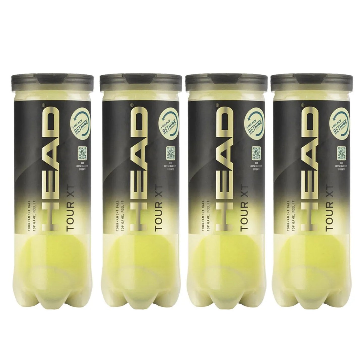 Head Tour XT Tennis Balls Dozen (4 Cans) - Best Price online Prokicksports.com