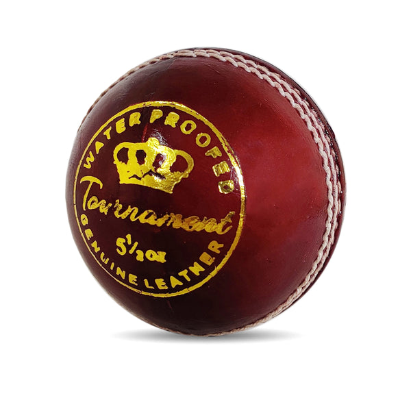 Prokick Tournament Four Piece Leather Cricket Ball, 12 Pc (Red)