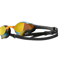 TYR Tracer X Elite Racing Mirrored Swimming Goggles – Gold/Orange | Ultra-Low Profile Racing Goggles with HD Vision & Titanium-Level Performance - Best Price online Prokicksports.com